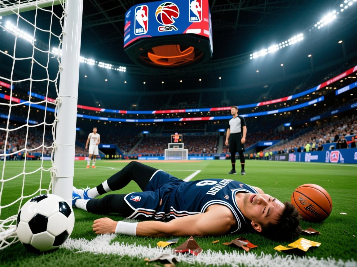 足球比赛中惨淡的失败与耀眼的成功并存